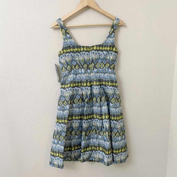 Nine West Dress Size 2 Sleeveless Fit & Flare Ikat Pockets New With Tags - Picture 5 of 7